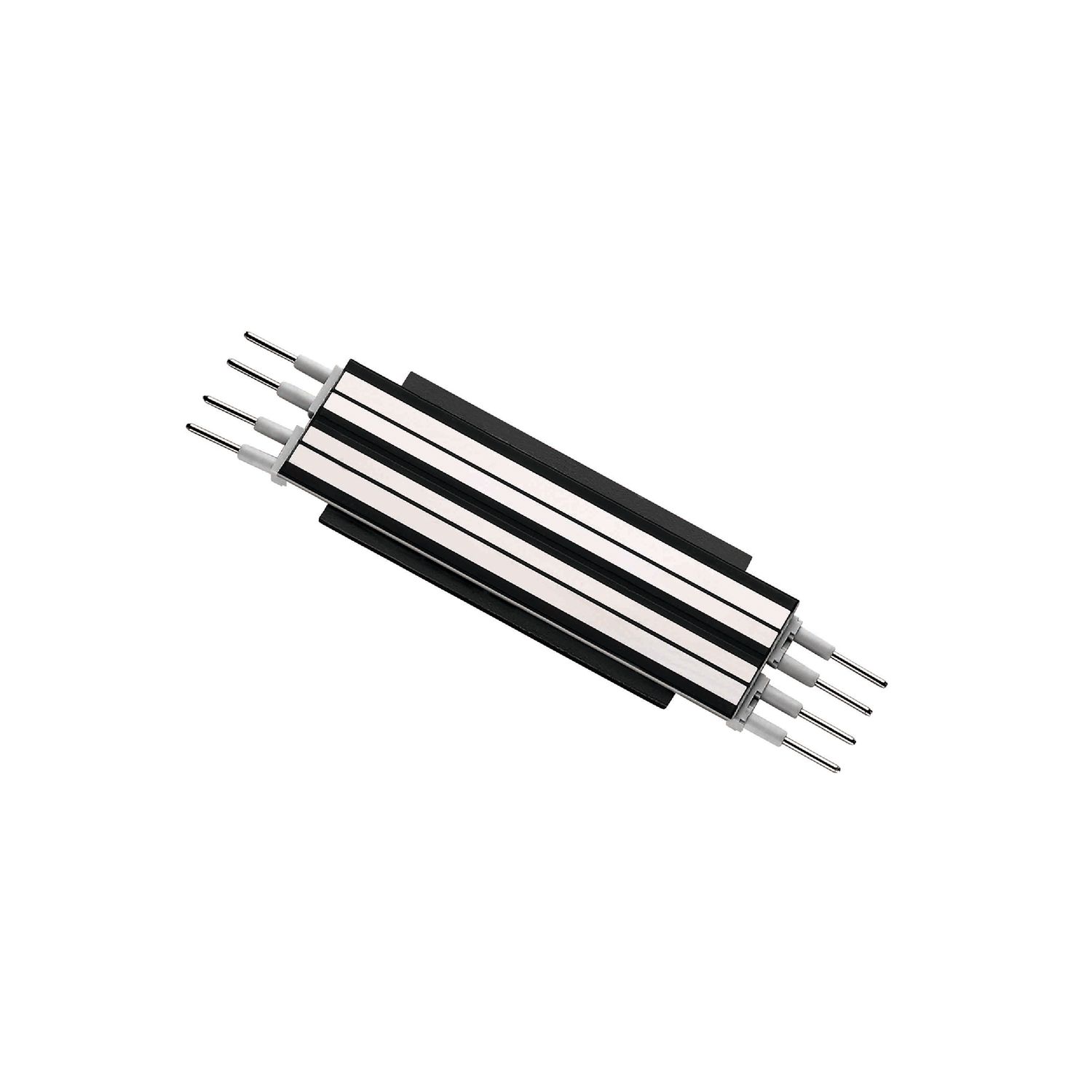 Bipolar Connector for Black Magnetic Lighting Track, 2.36in