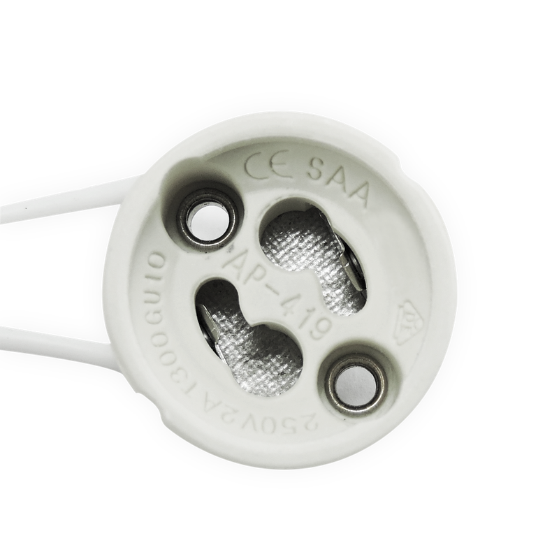 MR16 Wire Connection Socket Holder for GU10 Base Plug LED Light. DEMASLED LOGO. 6pcs/bag
