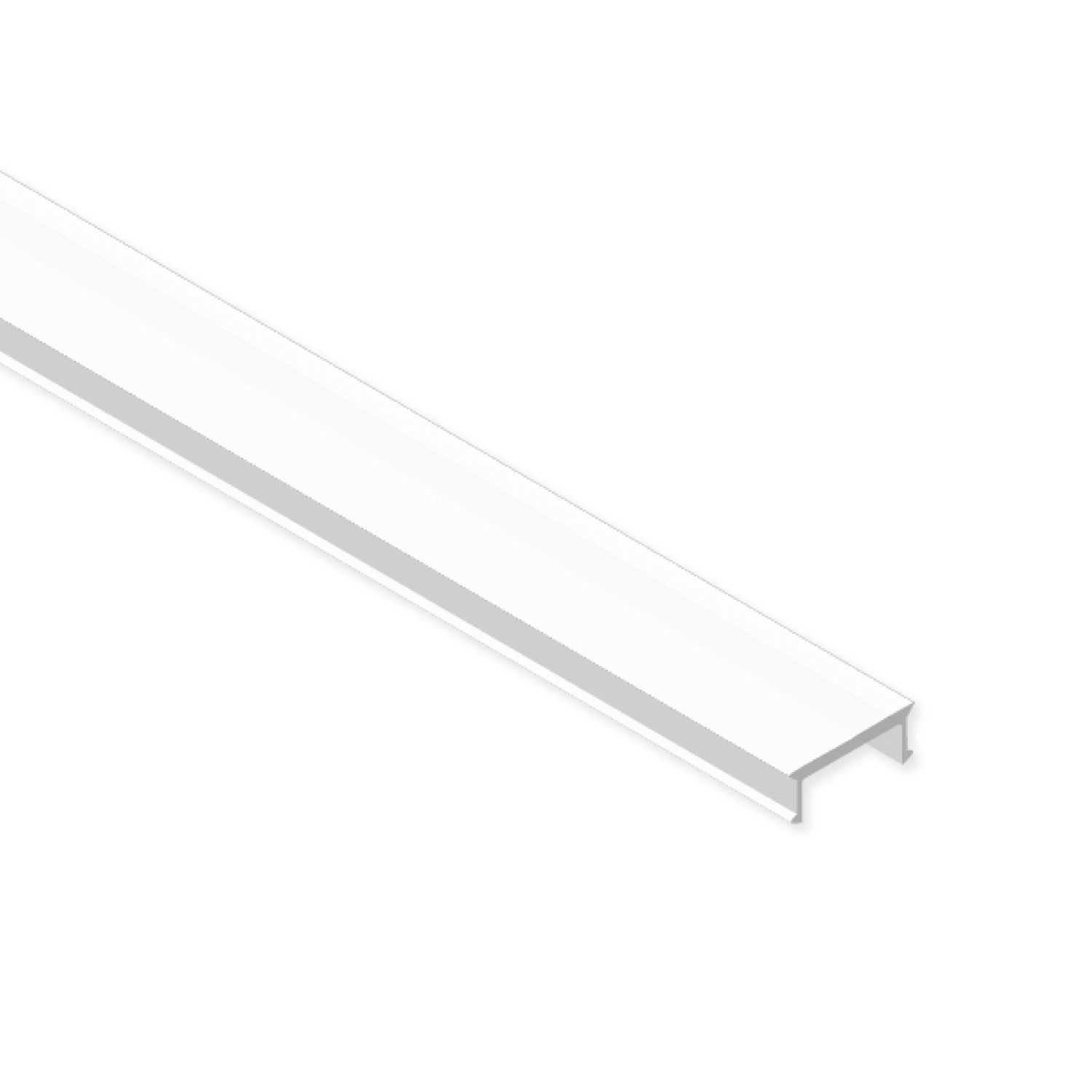 FLAT shape Milky Cover 164ft for Aluminum Profile 2.09x0.55in