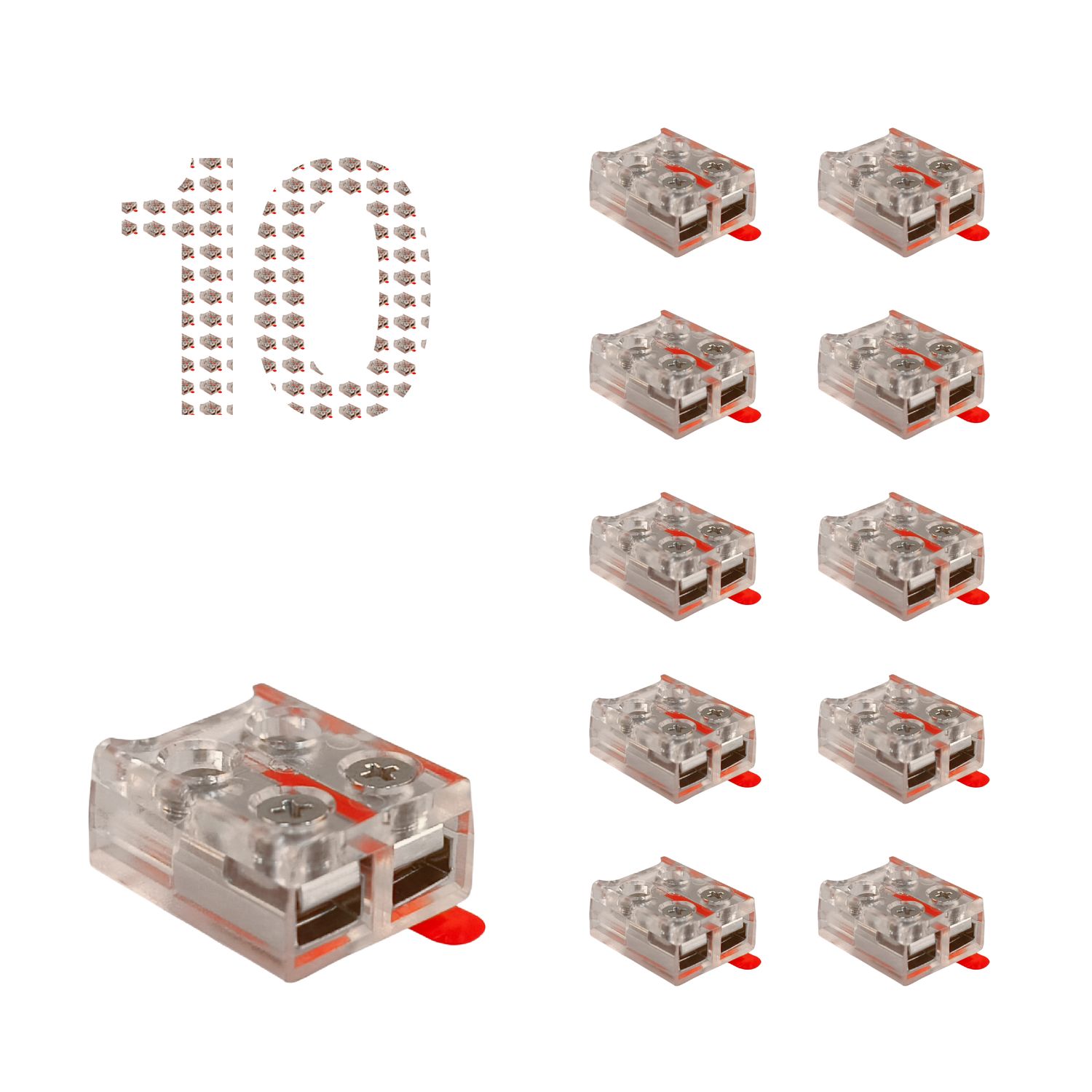 10mm COB Strip Connector PCB Cable 10 pcs/bag