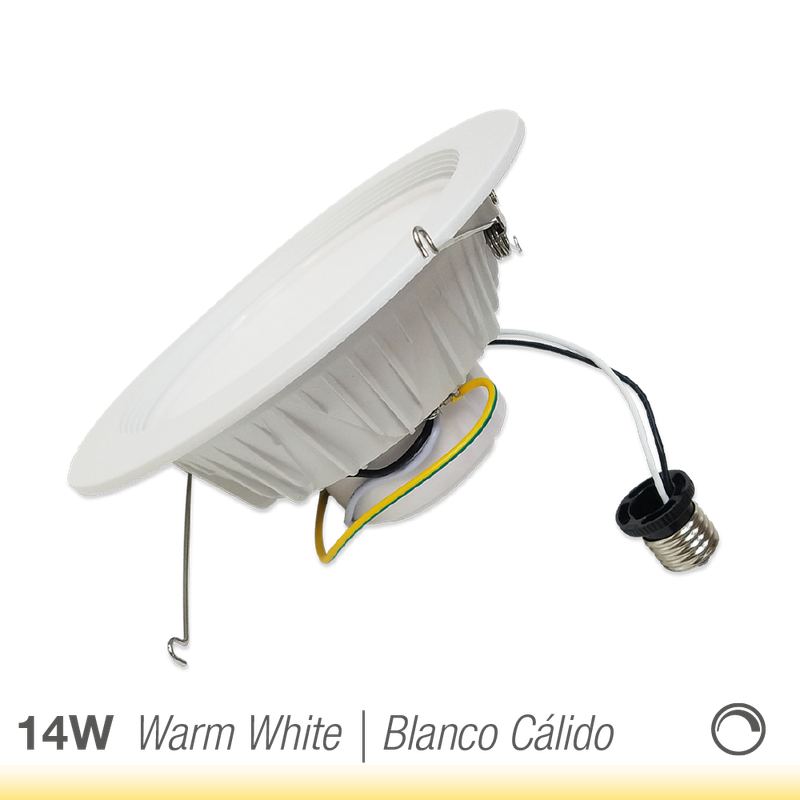 6" No Dimmable Warm White LED Downlight, AC110-120V 13.8W, UL Listed