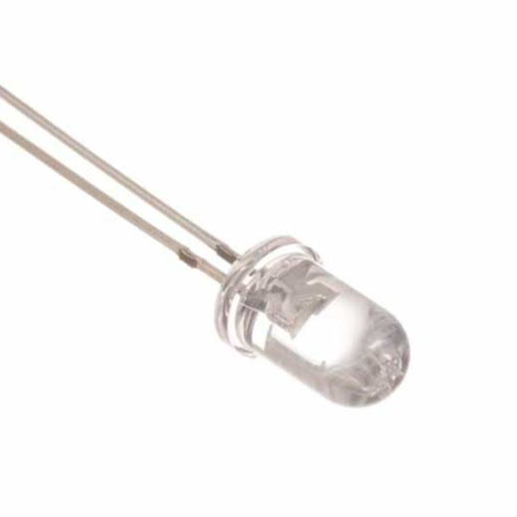 Through-Hole LED, 5mm Cool White 6000K, 20.000mcd 2.3V 100mW 20mA