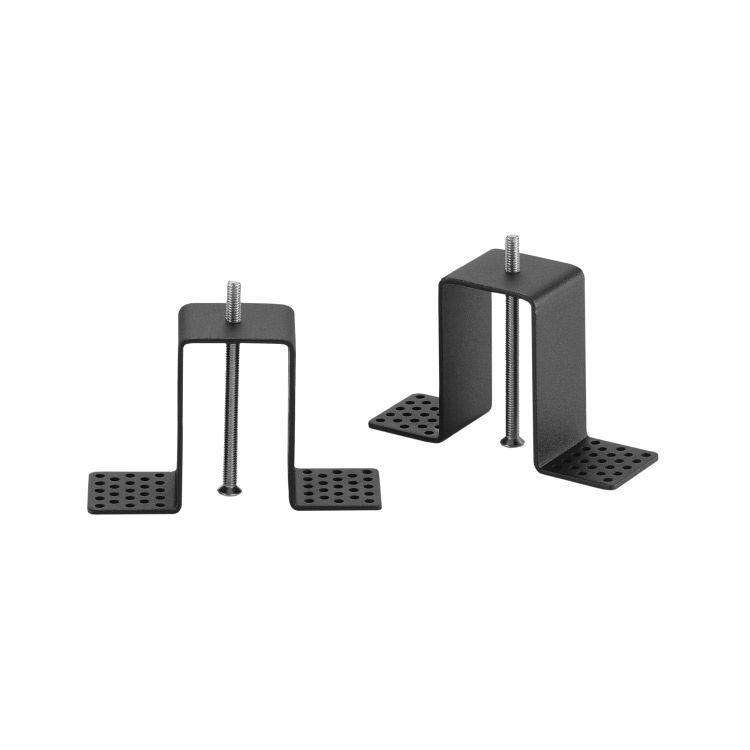 Black Recessed Mounting Kit for Surface-Mount Magnetic Track