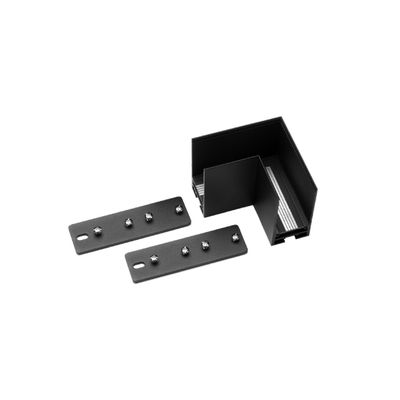 L-Shape Corner Connector for Black Magnetic Light Track, Surface Mount, 90°