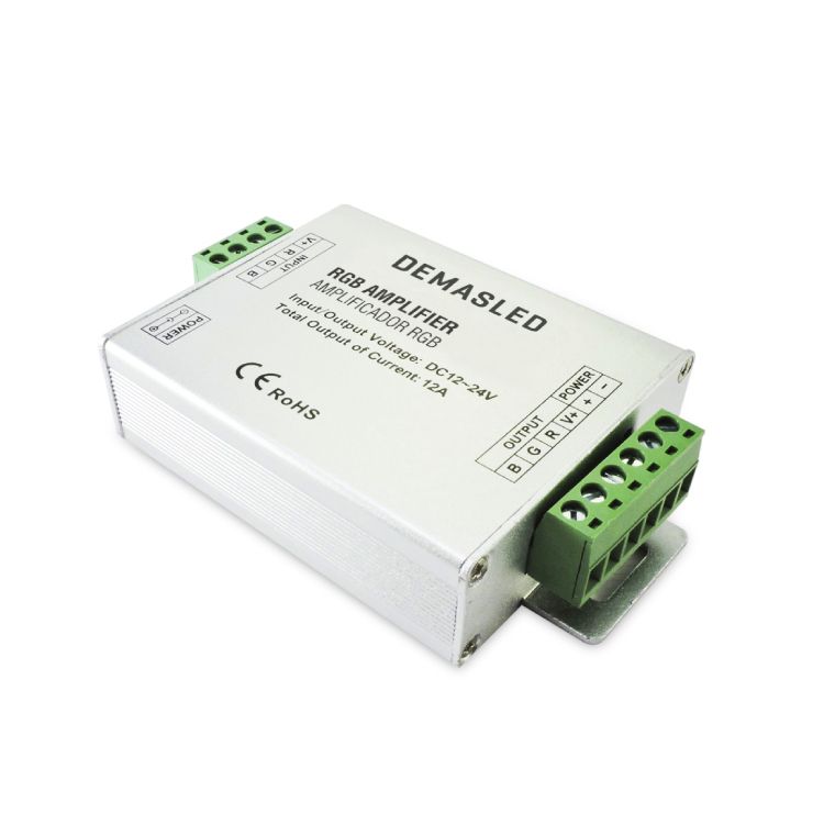 RGB Amplifier - Data Repeater PWM, DC12-24V 12A 144W-288W