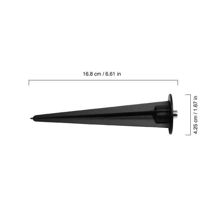 Ground Aluminum Stakes for LED 10-100W Flood Lights, 6.96in, 2pcs