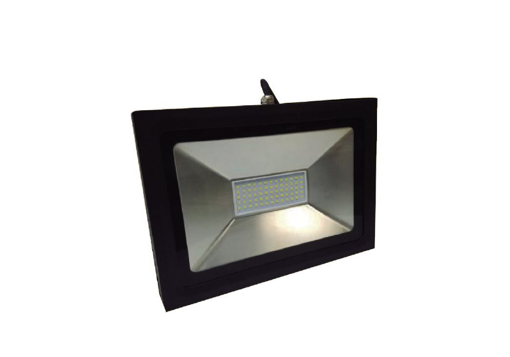 Outdoor LED Floodlight IP65, Cool White 6500K 50W 5000lm 100-277V