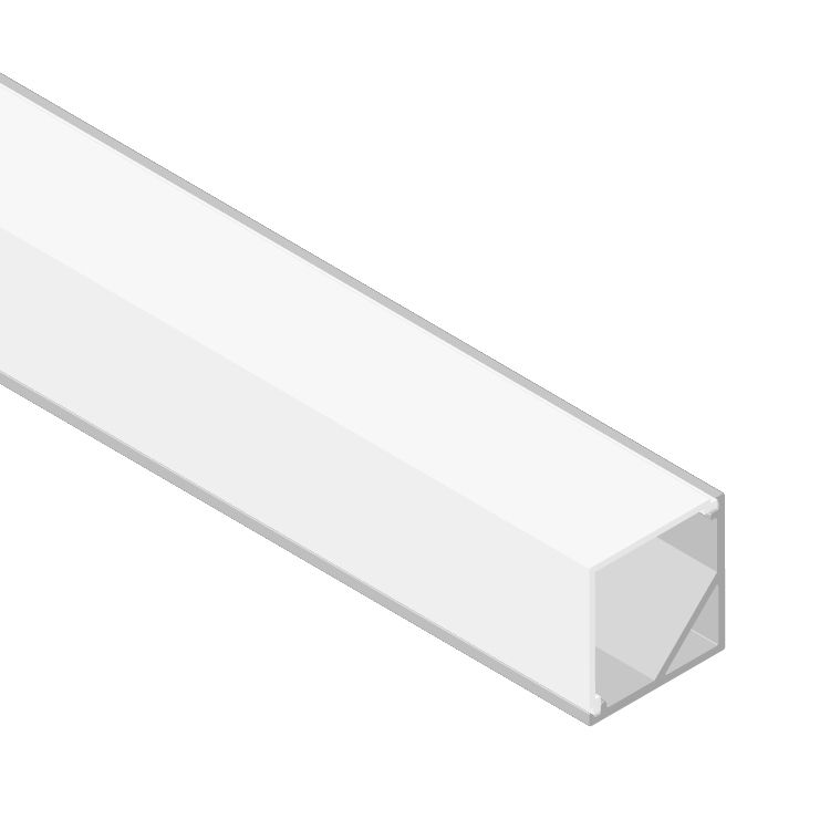 Surface Mount Anodized Aluminum Profile, V-Shape, 6.56ft 0.63x0.63in