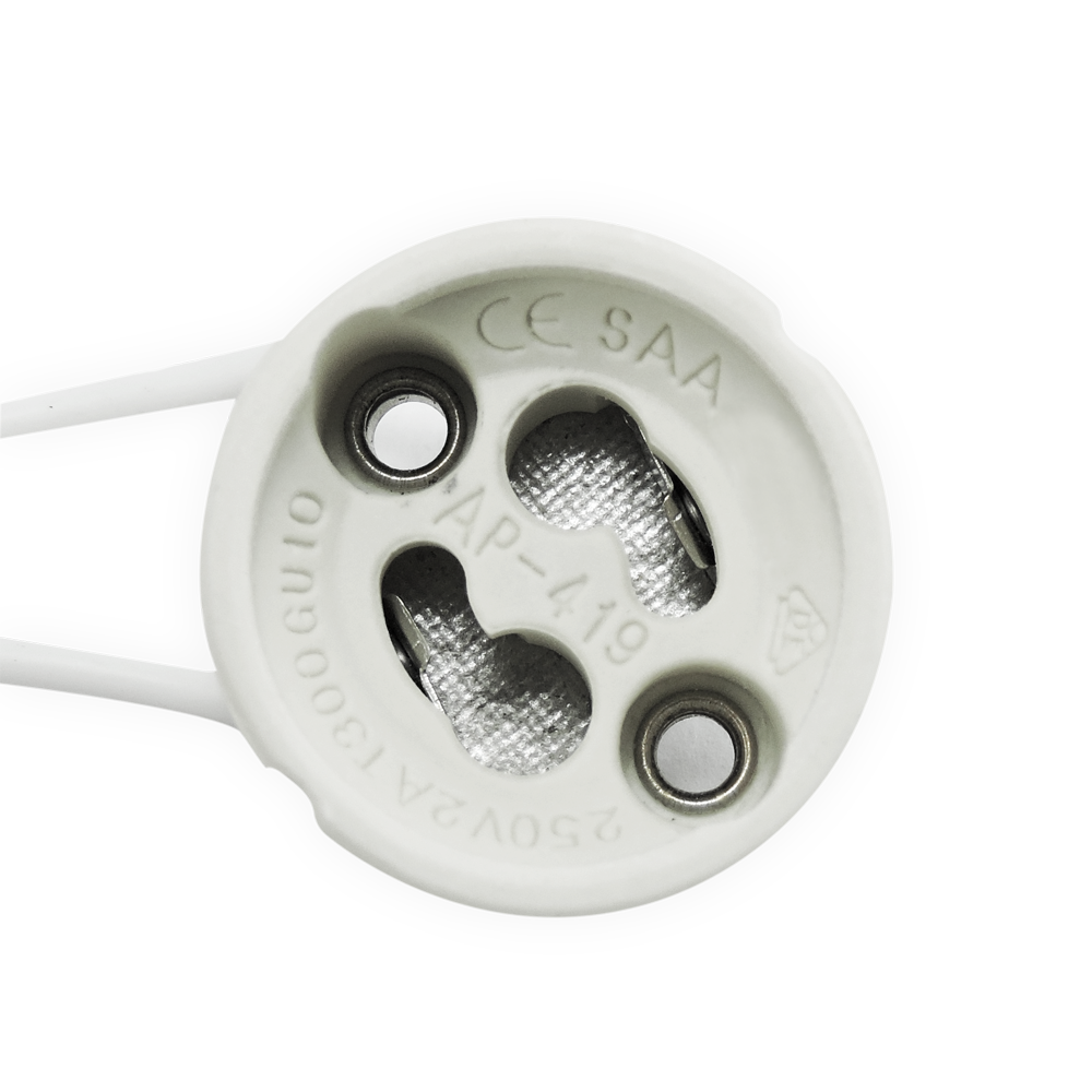 MR16 Wire Connection Socket Holder for GU10 Base Plug LED Light. DEMASLED LOGO. 6pcs/bag