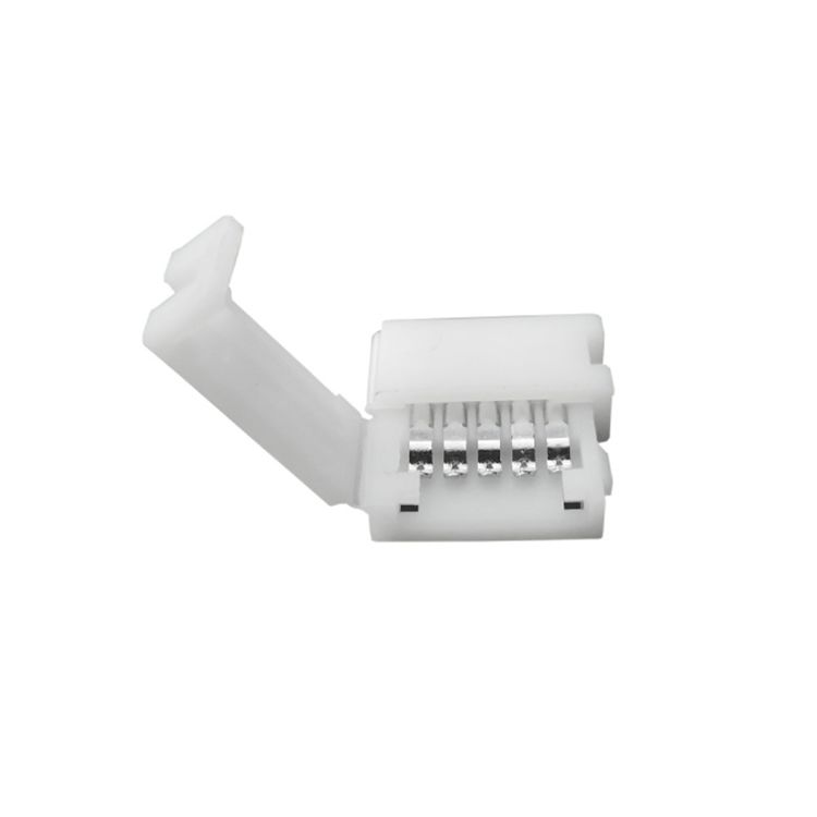 Transparent PC connector for RGBW strip · 5Pin, 10mm, IP20