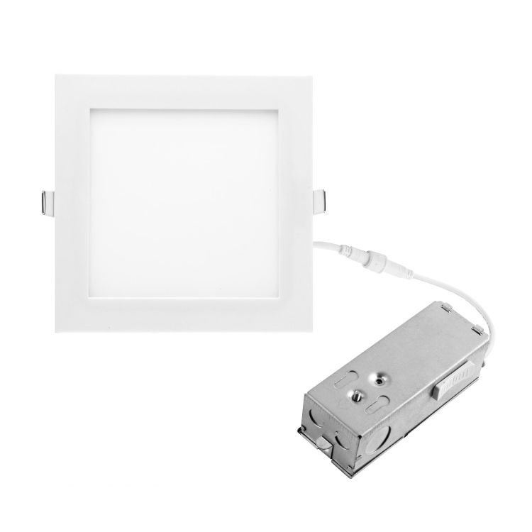 Dimmable Square White LED Panel 6.7x6.7in, 15W 1100lm Mixed White