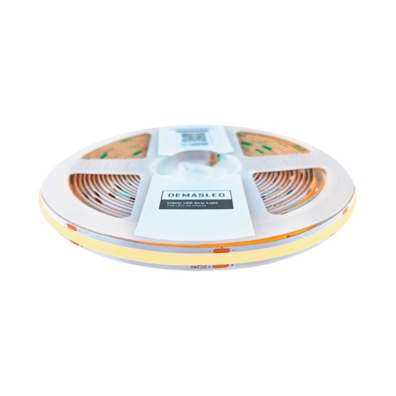 8mm COB LED Strip Cool White 5000-5500ºK 24V 11W/m 1100lm/m 480LED/m 16.4ft