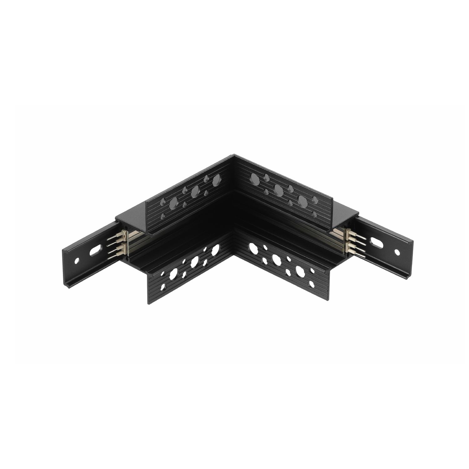 Inner Corner R-S Connector for Black Magnetic Lighting Track, Recessed, 90°