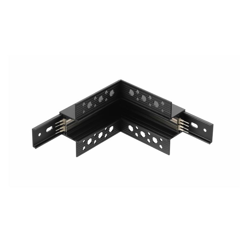 Inner Corner R-S Connector for Black Magnetic Lighting Track, Recessed, 90°