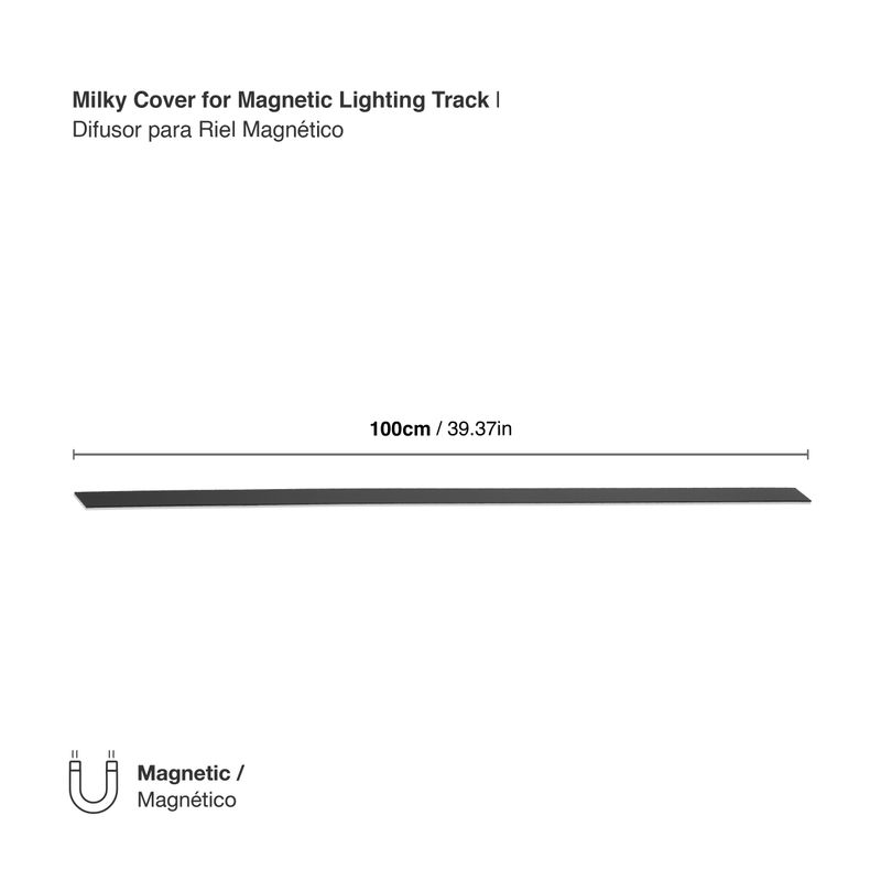 Cover for Recessed Magnetic Lighting Track 1m, fits artmag-16