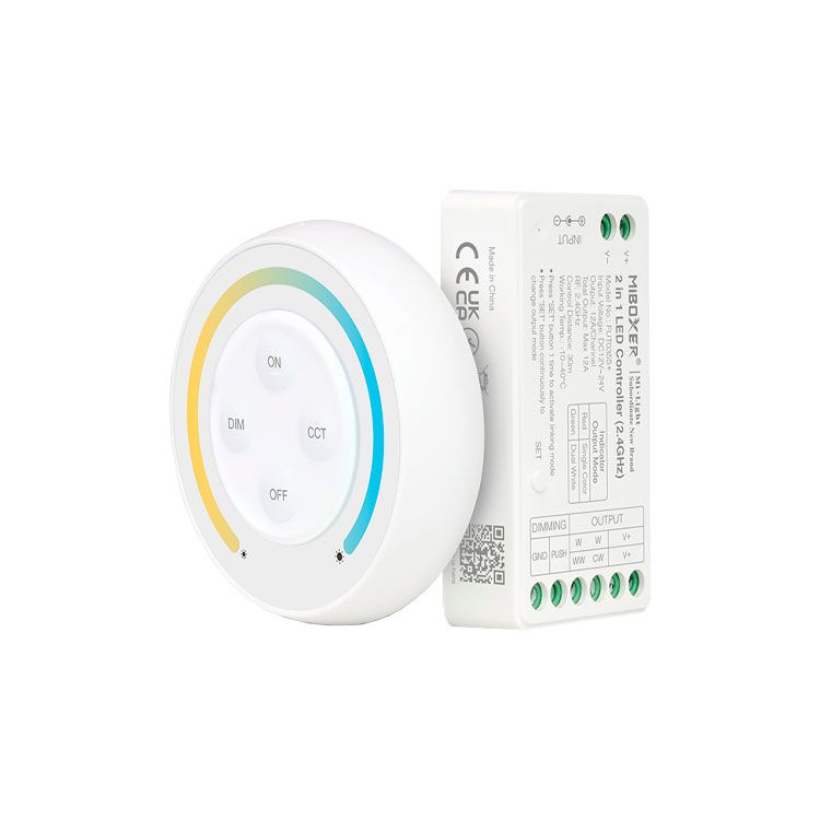 Kit Mi-Light WiFi , 2 in 1 LED Controller, 12-24V, 12A max, 2,4GHz