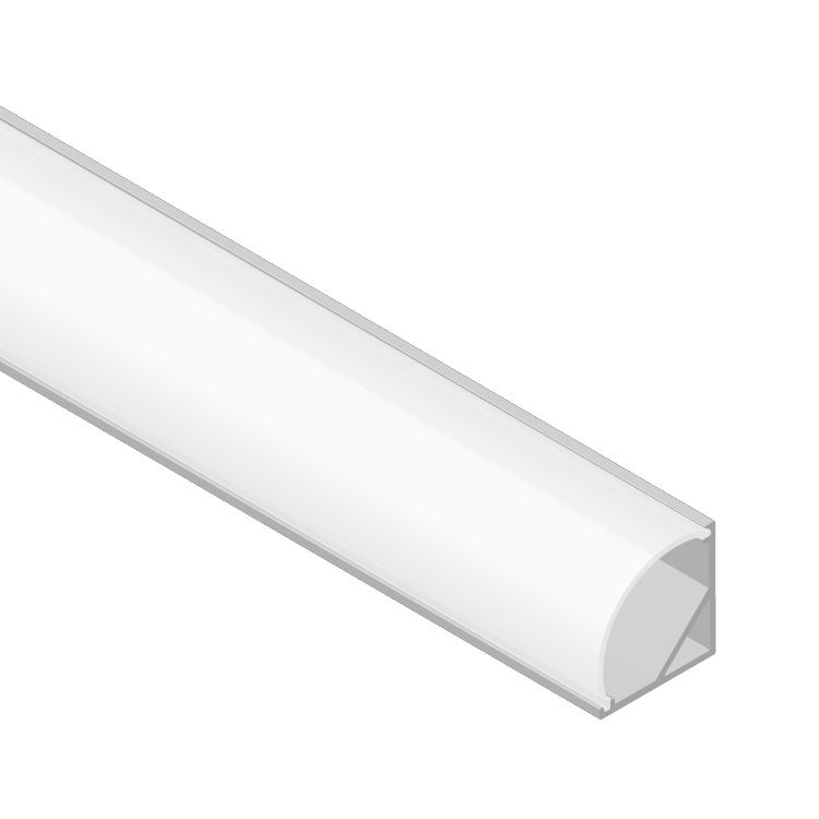 Surface Mount Anodized Aluminum Profile, V-Shape, 6.56ft 0.63x0.63in