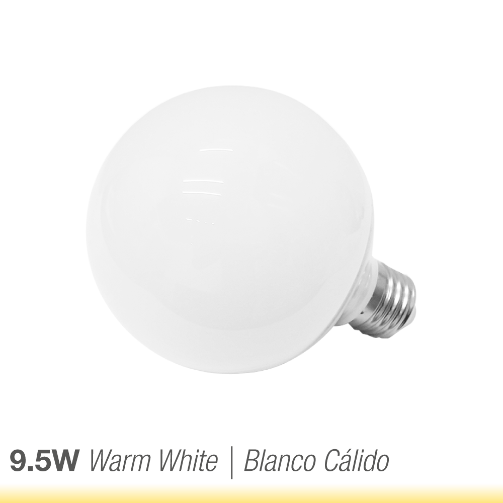 Warm White 3000°K, E27 LED Light Bulb, 90-146V 9.5W, NOM Certified