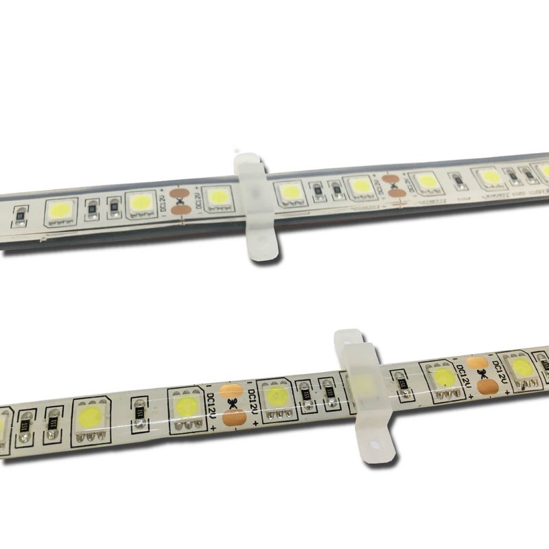 20pcs - 0.50in, Silicone Mounting Bracket &amp; 40 Screws for LED Strips