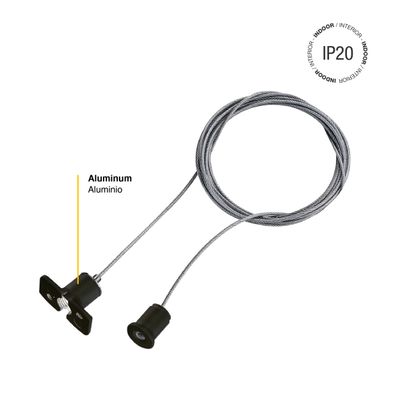 Installation Kit for Black Magnetic Lighting Track, Surface Mount Pendant