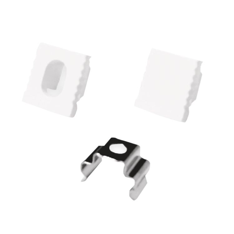 Kit of 2 Caps and 2 Clips for Aluminum Profile per-32-2m
