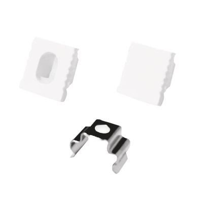 Kit of 2 Caps and 2 Clips for Aluminum Profile per-32-2m