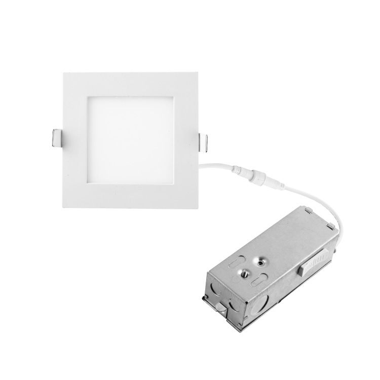 Dimmable Square White LED Panel 4.7x4.7in, 10W 650lm Mixed White