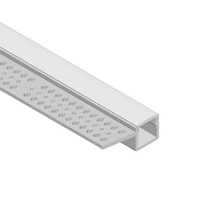 Plaster-In Anodized Aluminum Profile with Flanges, 1.37x0.59in 6.56ft