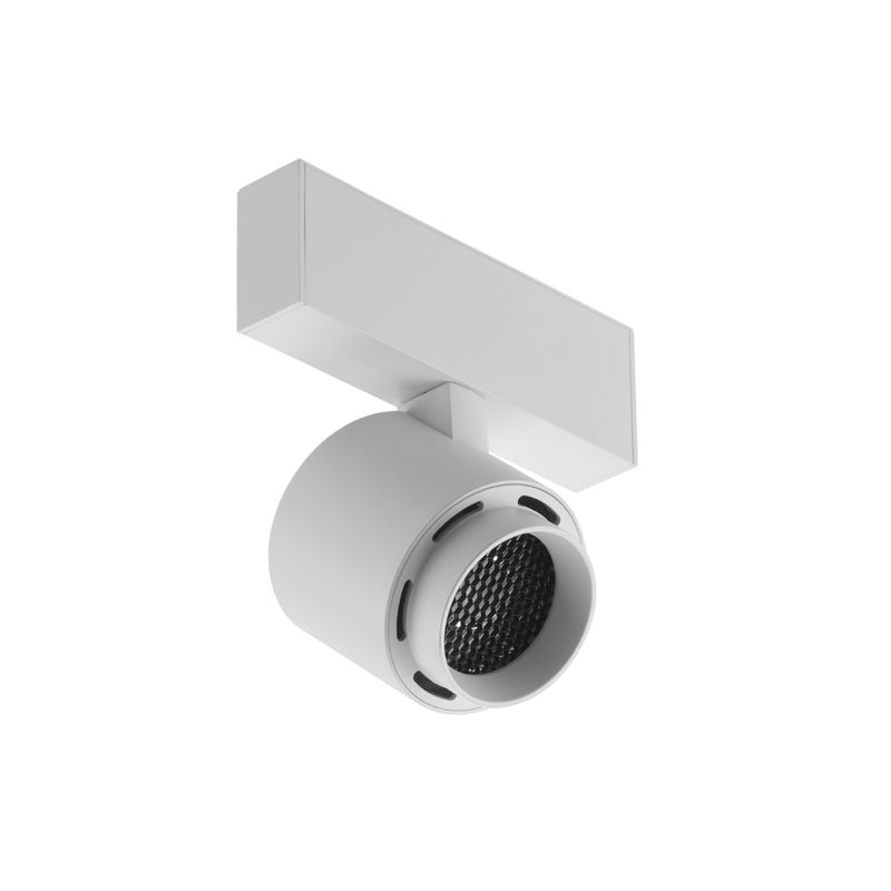 White Magnetic Track Light, Multidirectional Spot, 8W, Warm White 3000K