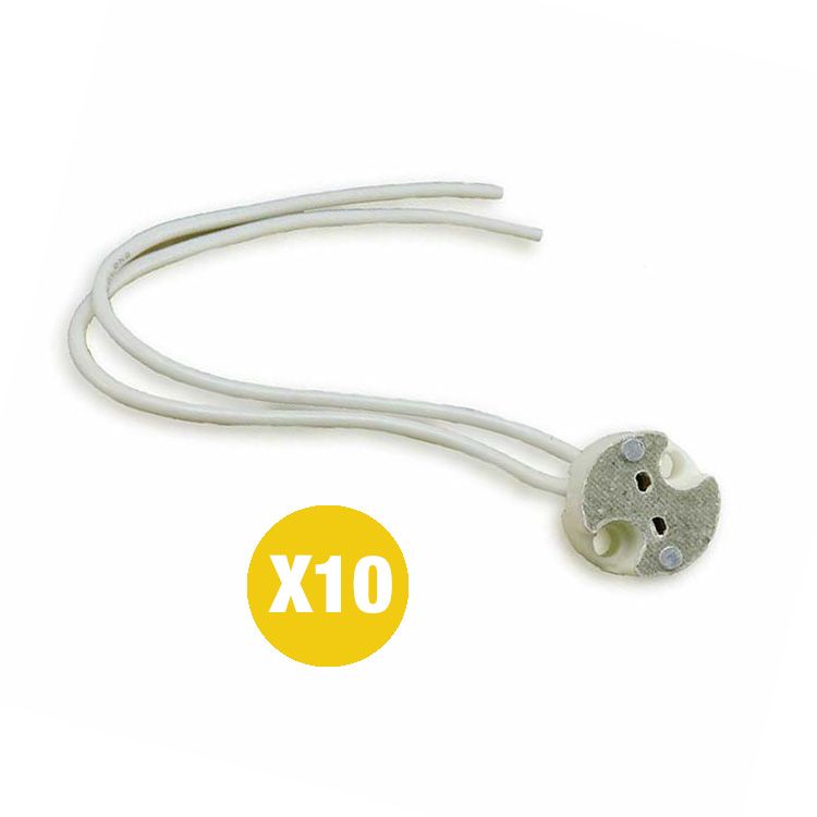 MR16 Socket,15cm of cable, for MR16 LED light bulbs, 10 Pack