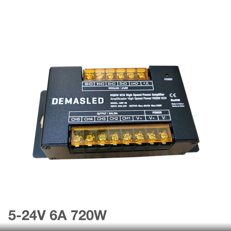 High speed Amplifier 5 Channels, 5-24V 150-720W 30A
