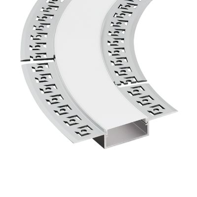 Plaster-In Anodized Aluminum Profile with Flanges, 6.56ft 1.18x0.51in