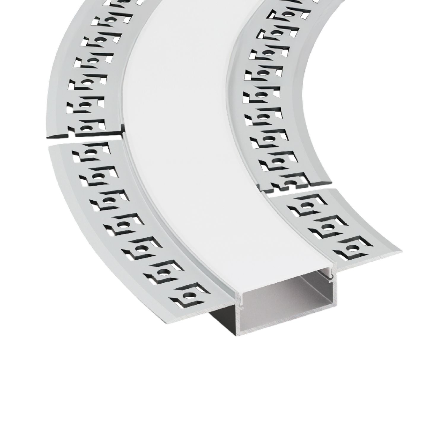 Plaster-In anodized LED Aluminum Channel, 6.56ft 1.18x0.51in