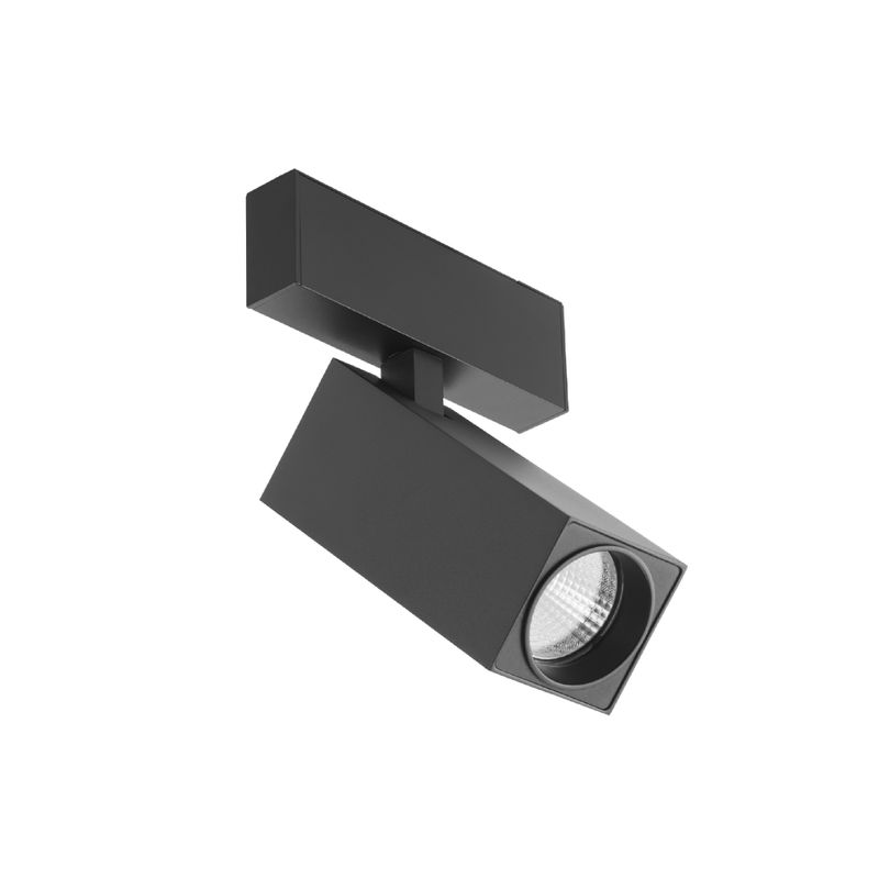 Black Magnetic Track Light, Multidirectional Spot, 10W, Warm White 3000K
