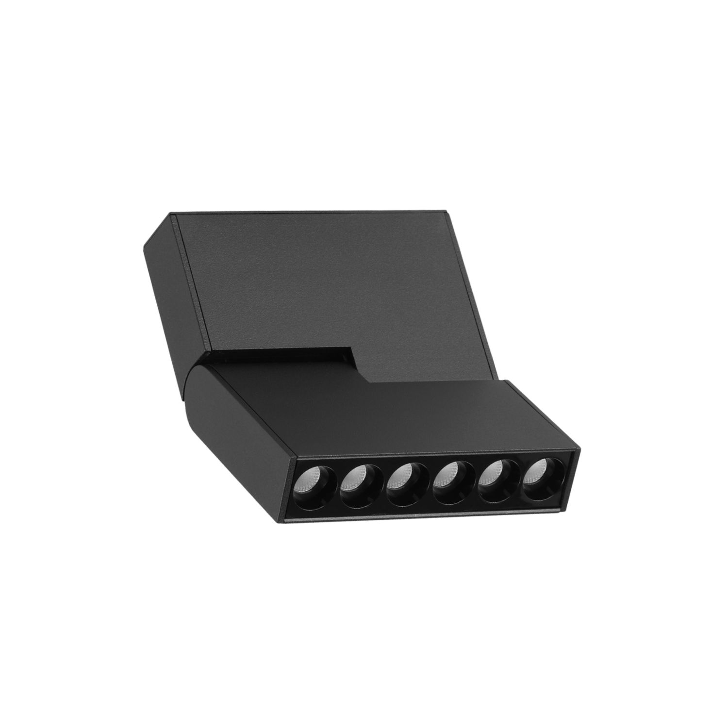 Black Magnetic Track Light, Foldable Grille, 8W, Neutral White