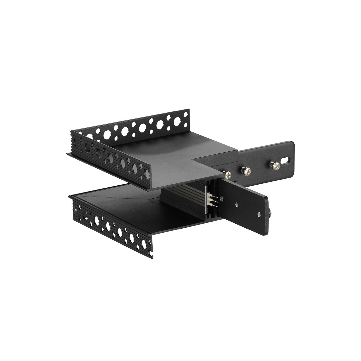 Outer Corner R-S Connector for Black Magnetic Lighting Track, Recessed, 90°