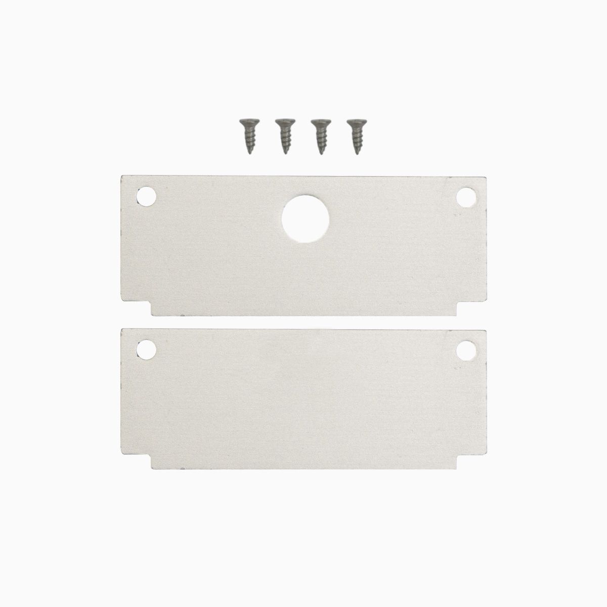 Kit of 2 Caps for Drywall Anodized Aluminum Profile, compatible with PER-39