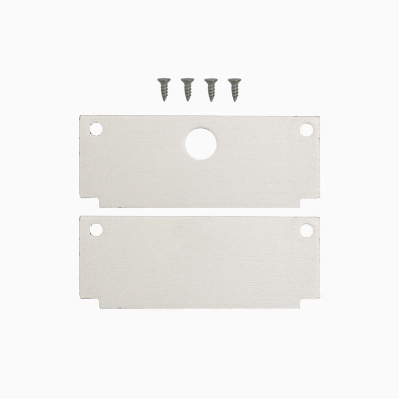Kit of 2 Caps for Drywall Anodized Aluminum Profile, compatible with PER-39