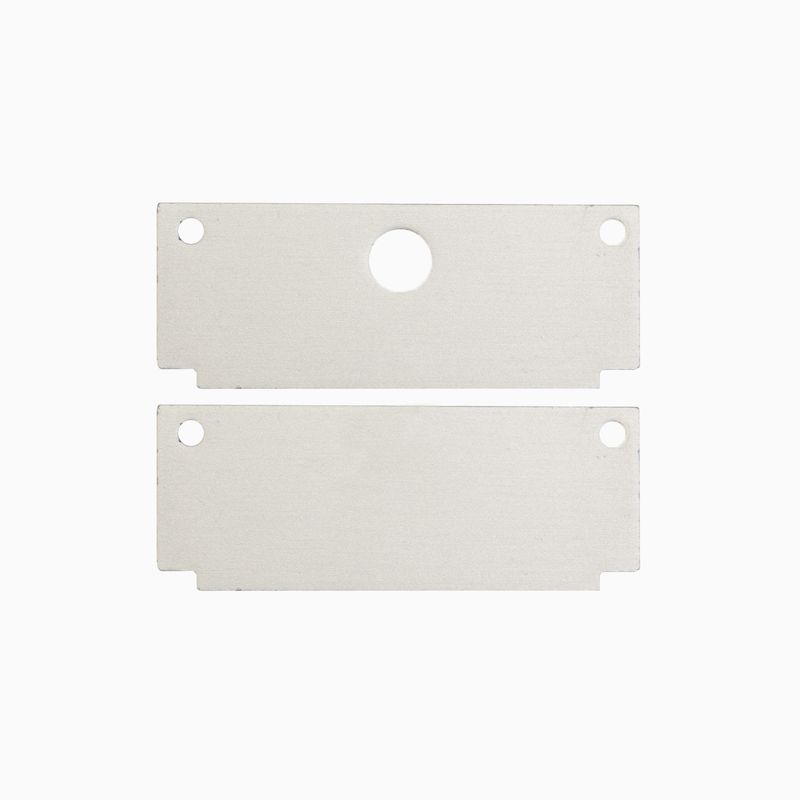 Kit of 2 Caps for Drywall Anodized Aluminum Profile, compatible with PER-39