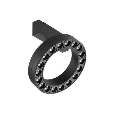 Black Magnetic Round Track Light, 18W, Warm White 3000K, 90°, 1565lm