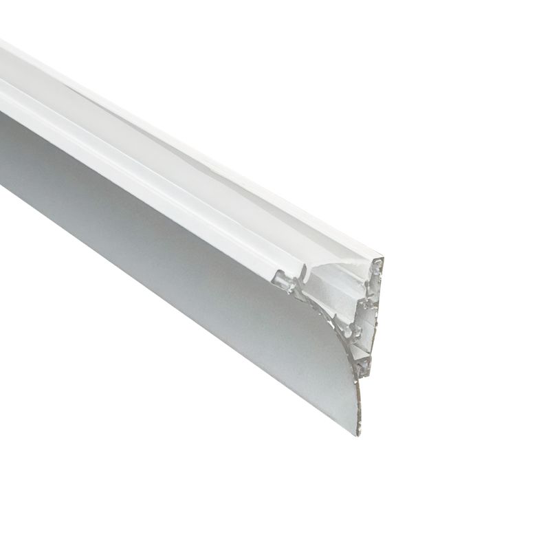 Surface Mount White Aluminum Profile for Corners, 6.56ft 1.47x1.91in