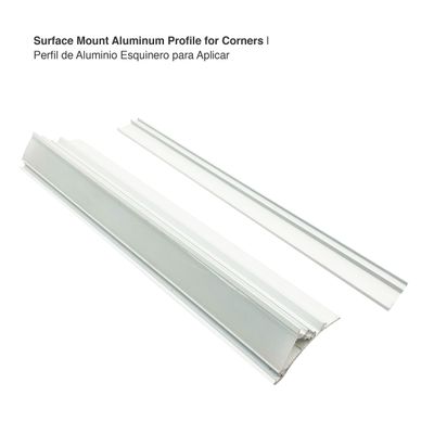 Surface-Mount Corner anodized LED Aluminum Channel, 6.56ft 1.46x1.93in