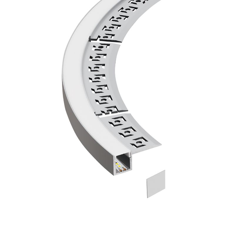 Recessed Slim Bendable anodized LED Aluminum Channel, 6.56ft 0.49x0.52in