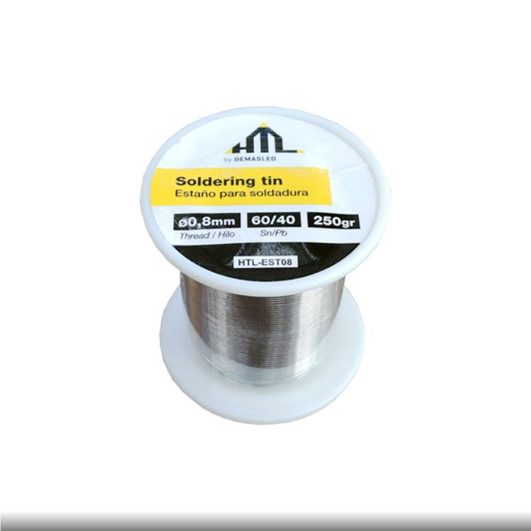 Tin for soldering, Roll of 250gr, Diameter 0,8mm, 60/40