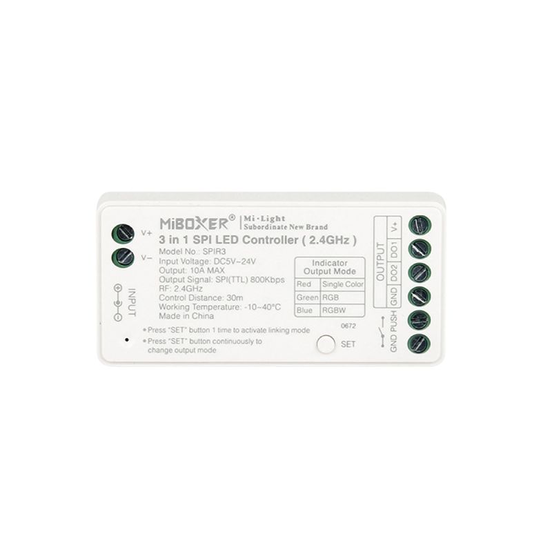 3 in 1 SPI LED Controller RGB+RGBW 5-24V 10A 2,4Ghz