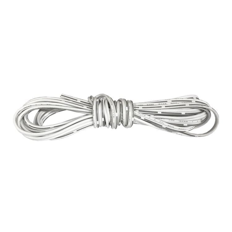 18 AWG White Cable for Single Color LED Lights, 1mm, 48V Máx, x 328 FT/ 100 M
