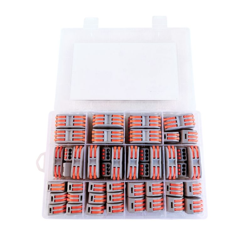 Fast Clip Splice Connector Kit 2 and 3 lever terminals, 2 and 3 lever-nut terminals x80pcs