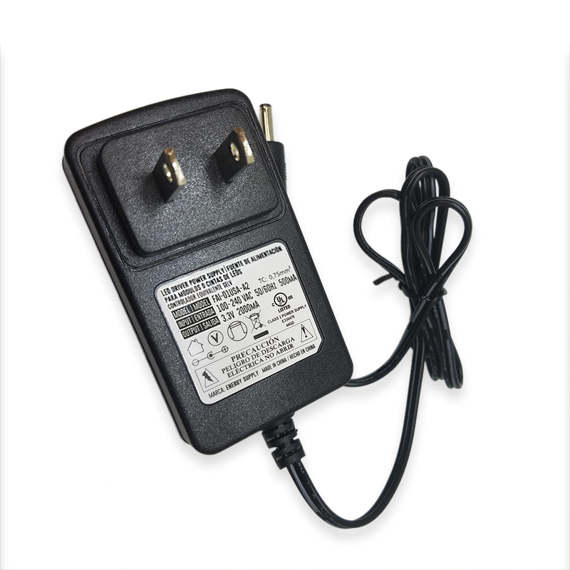 Indoor Switching Wall-Mounted Power Supply, DC 3.3V, 6.6W, 2A