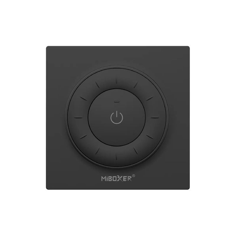 Black Square CCT LED Remote Control 3V 2.4GHz RF Rotating Wheel 100ft Range