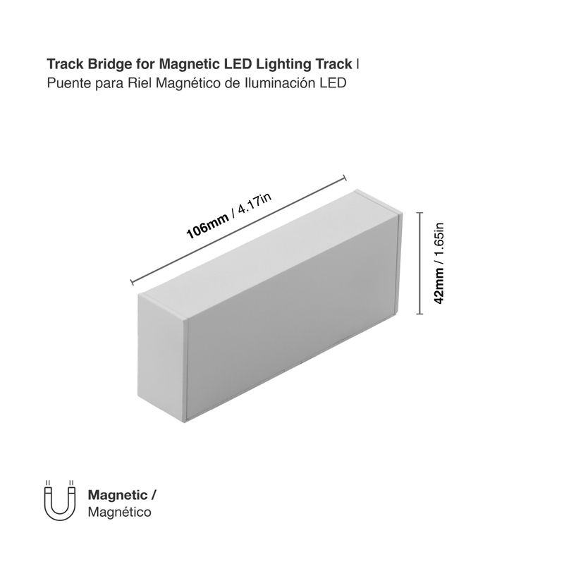 Track Bridge White for Magnetic Lighting Track